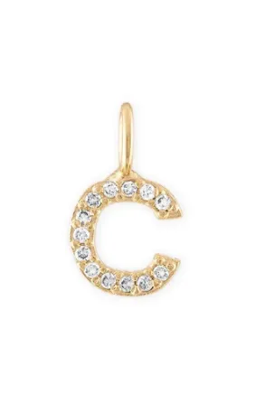 Crystal Letter Charm Alexa Leigh Charm Necklaces