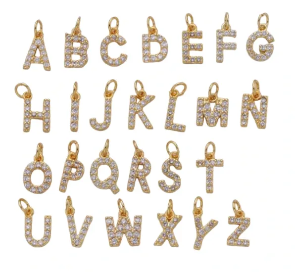 Crystal Letter Charm Alexa Leigh Charm Necklaces
