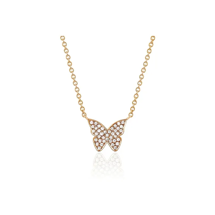 Diamond Butterfly Necklace ef collection Necklaces