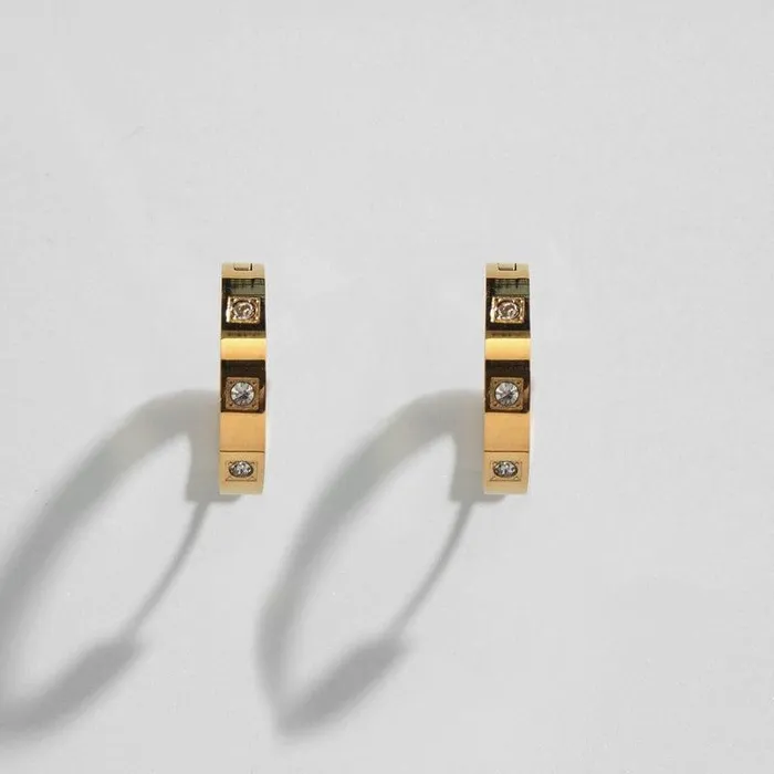 Diamond Hoops Biella Vintage Earrings