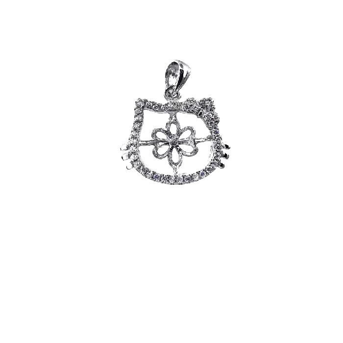 DIY Mount Pendant 925 Sterling Silver Hello Kitty Rhinestone MPST120 Necklaces DIY Mount Pendant 925 Sterling Silver Hello Kitty Rhinestone MPST120 Necklaces