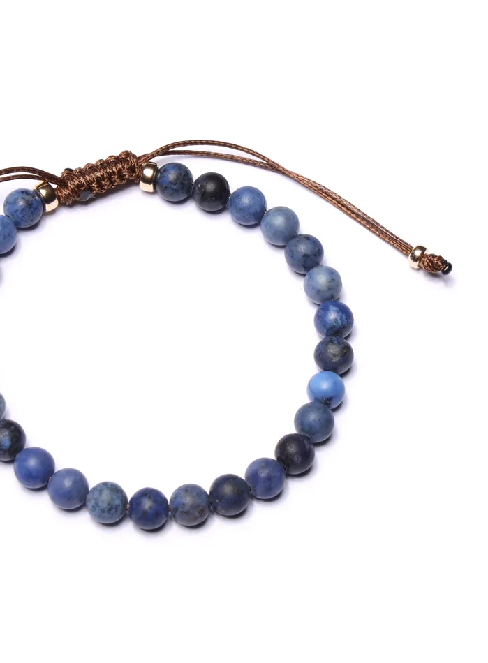 Dumortierite adjustable bead bracelet for Men WE ARE ALL SMITH Mens Jewelry Clothing Bracelets