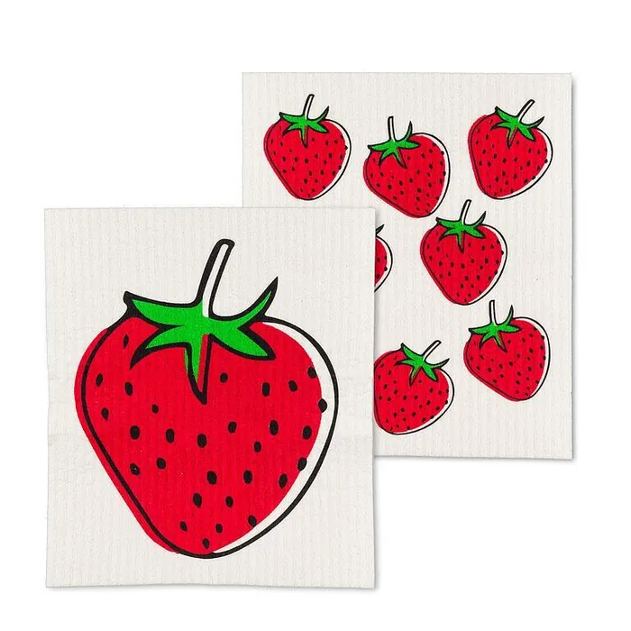 Earrings Abbott Strawberry Dishcloths Set2