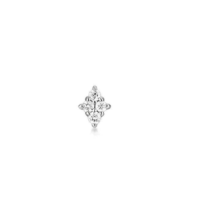 Earrings AMY Single Diamond Threadless Flatback Earring AURELIE GI