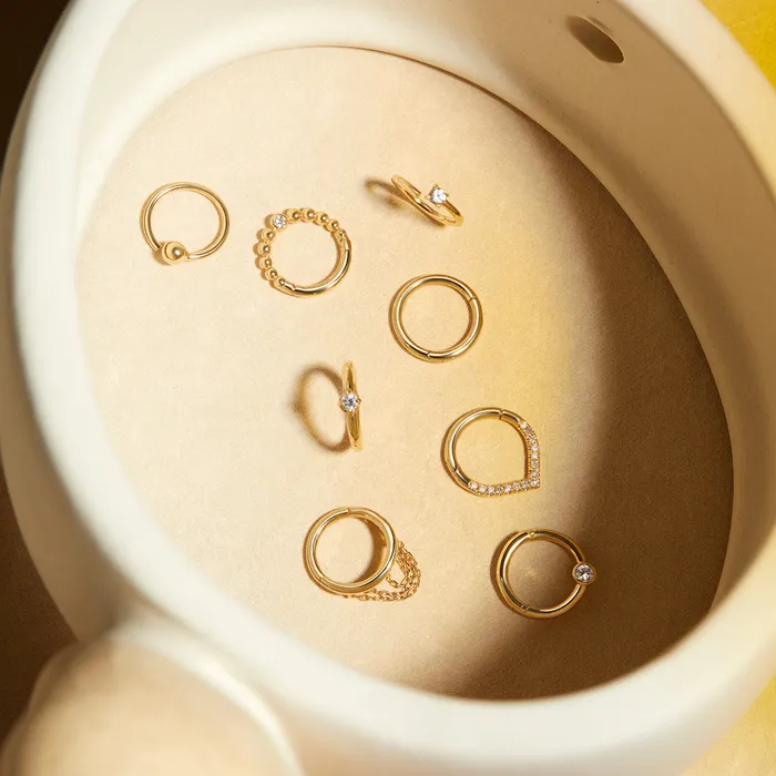 Earrings AURELIE GI IVY White Sapphire Clicker Hoop