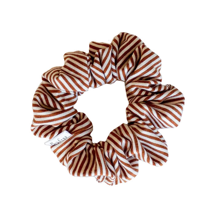 Earrings Barbays Rust Stripe Scrunchie Barbays