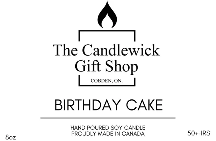 Earrings Candlewick Gift Shop Birthday Cake 8oz Cobden Candle