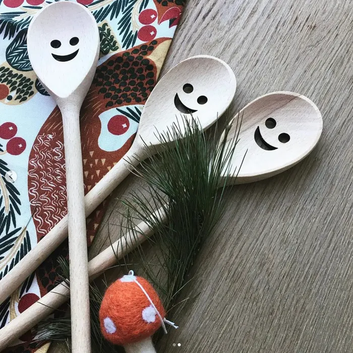 Earrings Candlewick Gift Shop Wooden Happy Spoon