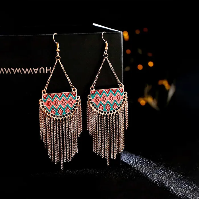 Earrings Kairangi Kairangi Earrings for Women and Girls Fashion Gold Color Dangler Gold Plated Chain Western Long Danglers Earrings Birthday Gift for Girls and Women Anniversary Gift for Wife