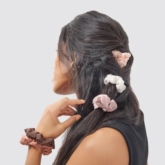 Earrings KITSCH Scrunchie 5teiligesSet Terrakotta KITSCH