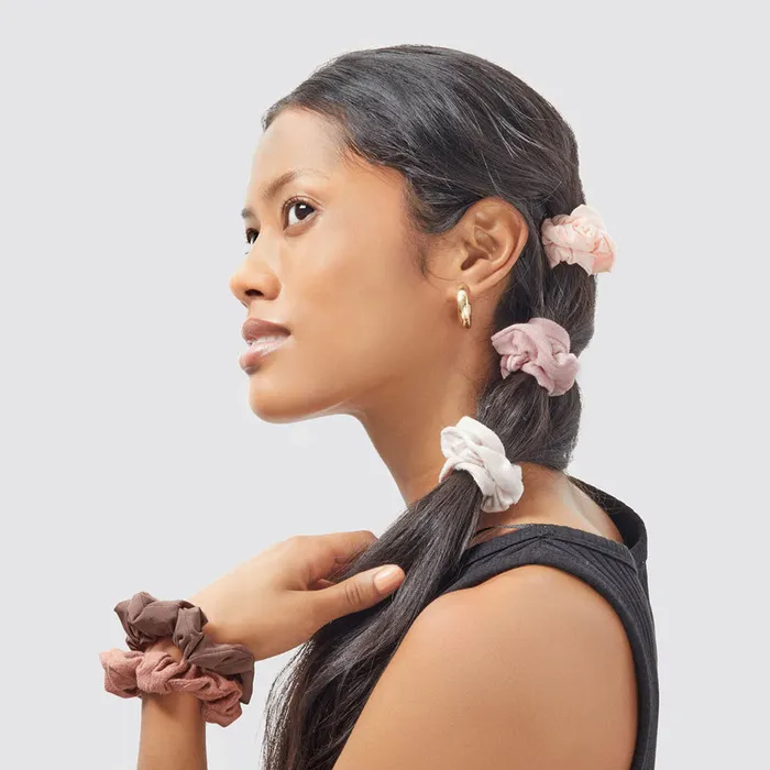 Earrings KITSCH Scrunchie 5teiligesSet Terrakotta KITSCH