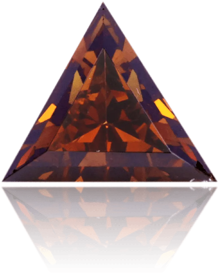 Earrings Langerman Diamonds Natural Brown Diamond Triangle 092 ct Polished