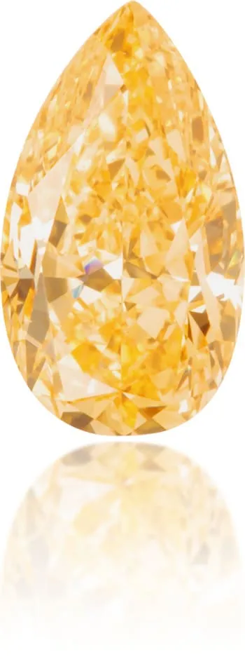 Earrings Langerman Diamonds Natural Orange Diamond Pear Shape 060 ct Polished