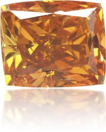 Earrings Langerman Diamonds Natural Orange Diamond Rectangle 086 ct Polished