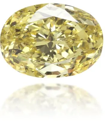 Earrings Langerman Diamonds Natural Yellow Diamond Oval 083 ct Polished