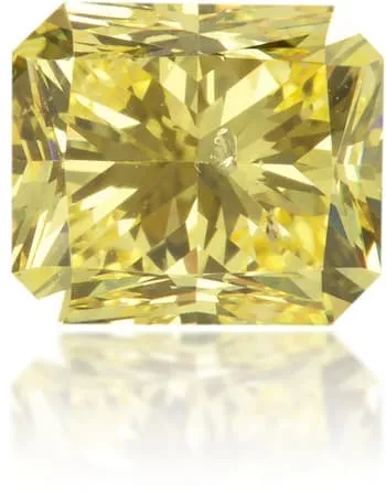 Earrings Langerman Diamonds Natural Yellow Diamond Rectangle 066 ct Polished