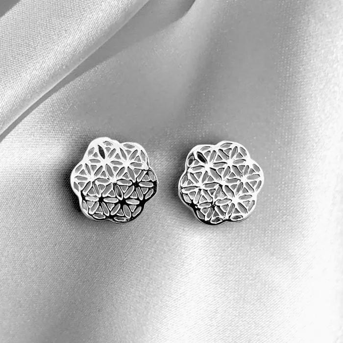 Earrings MadameLili Blume des Lebens Ohrstecker Silber MadameLili