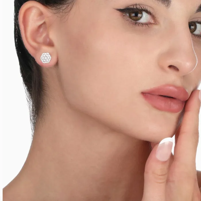 Earrings MadameLili Blume des Lebens Ohrstecker Silber MadameLili