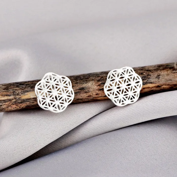 Earrings MadameLili Blume des Lebens Ohrstecker Silber MadameLili