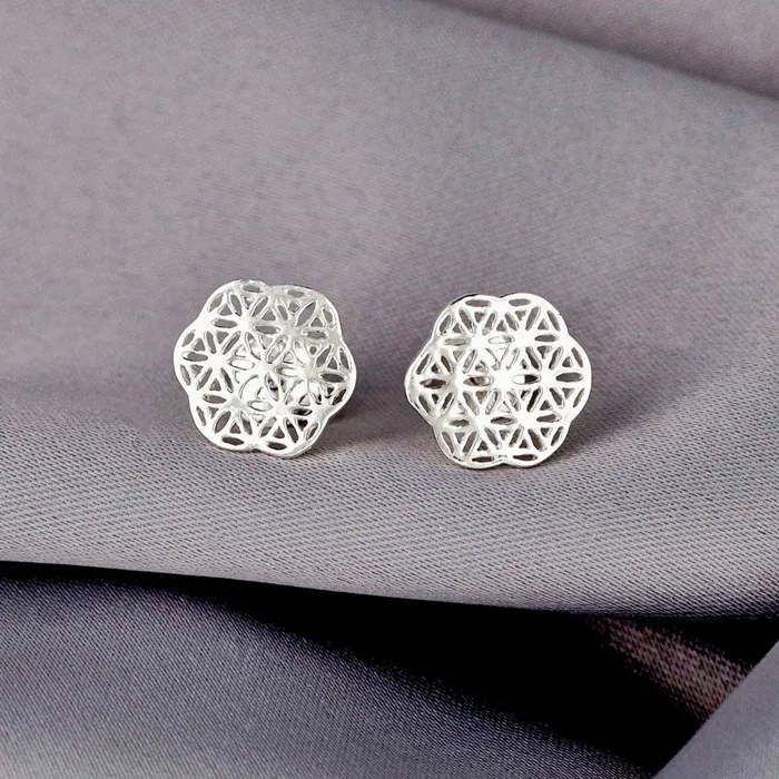 Earrings MadameLili Blume des Lebens Ohrstecker Silber MadameLili