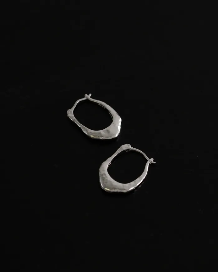 Earrings MYJN Jeune U shape Hammered Hoop Earrings