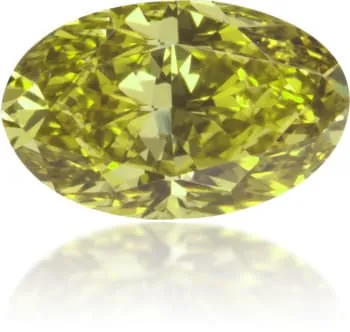 Earrings Natural Green Diamond Oval 067 ct Polished Langerman Diamonds