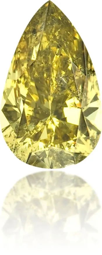 Earrings Natural Green Diamond Pear Shape 032 ct Polished Langerman Diamonds