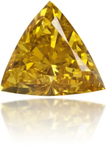 Earrings Natural Orange Diamond Triangle 038 ct Polished Langerman Diamonds