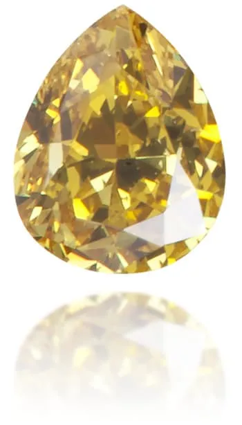 Earrings Natural Yellow Diamond Pear Shape 018 ct Polished Langerman Diamonds