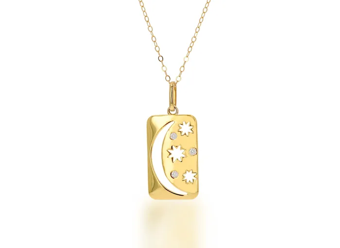 Earrings Rachel Reid Gold and Diamond Starry Night Charm