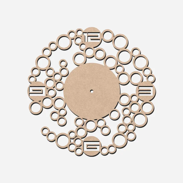 Earrings Resin Art Hub Bubble Shaped MDF Wall Clock Base 50cm Dia