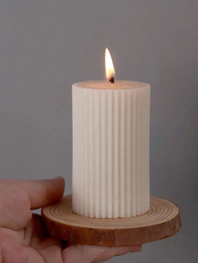 Earrings Resin Art Hub Striped Candle Silicone Mold