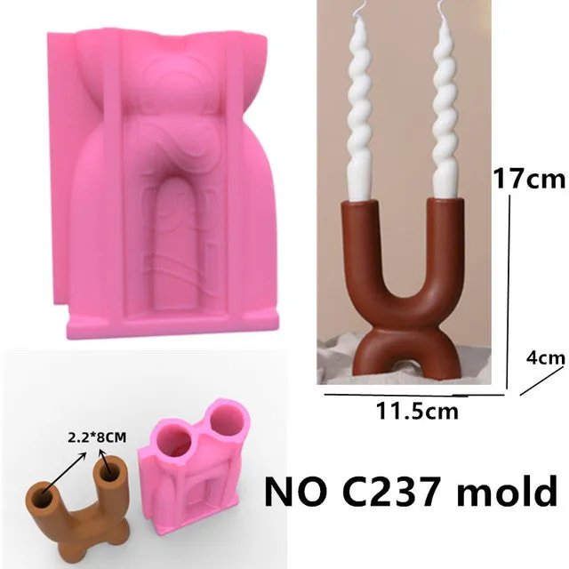 Earrings Resin Art Hub U Shaped Table Candle Holder
