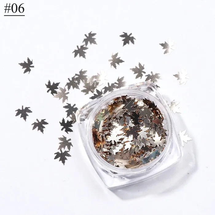 Earrings Resinarthub Maple Leaves Nail Art Sequins Holographic Glitter Flakes