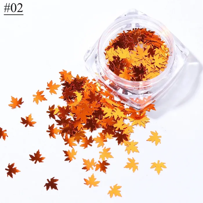 Earrings Resinarthub Maple Leaves Nail Art Sequins Holographic Glitter Flakes