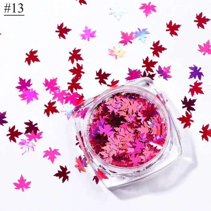 Earrings Resinarthub Maple Leaves Nail Art Sequins Holographic Glitter Flakes