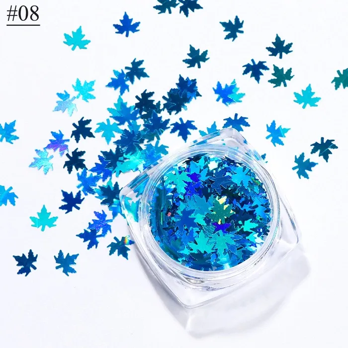 Earrings Resinarthub Maple Leaves Nail Art Sequins Holographic Glitter Flakes