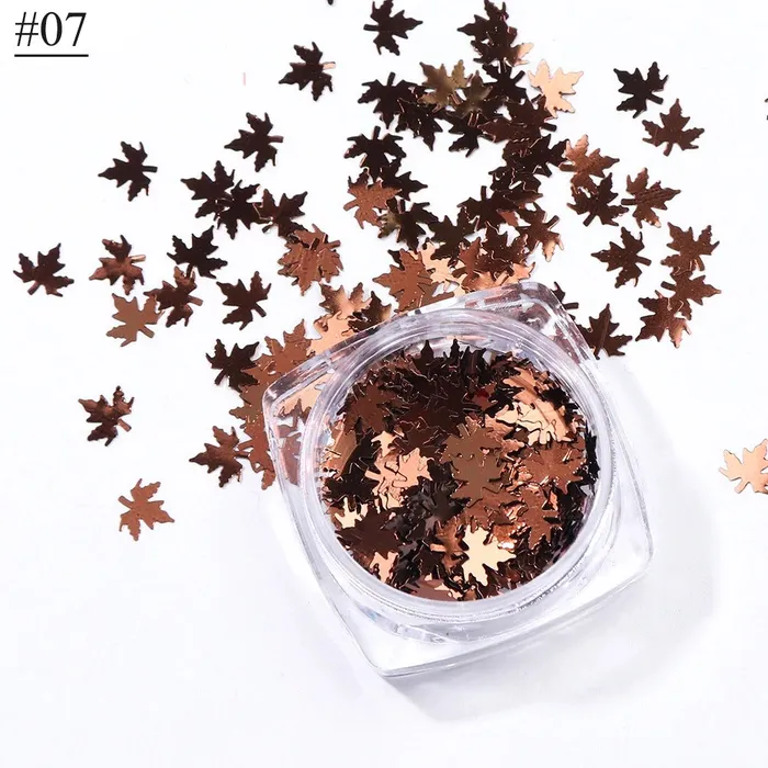 Earrings Resinarthub Maple Leaves Nail Art Sequins Holographic Glitter Flakes