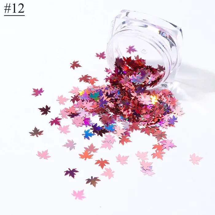 Earrings Resinarthub Maple Leaves Nail Art Sequins Holographic Glitter Flakes
