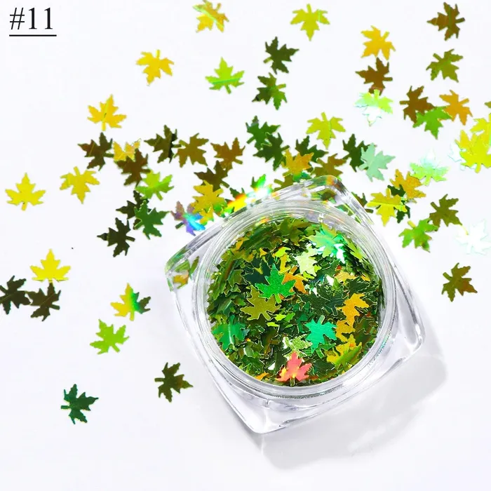 Earrings Resinarthub Maple Leaves Nail Art Sequins Holographic Glitter Flakes