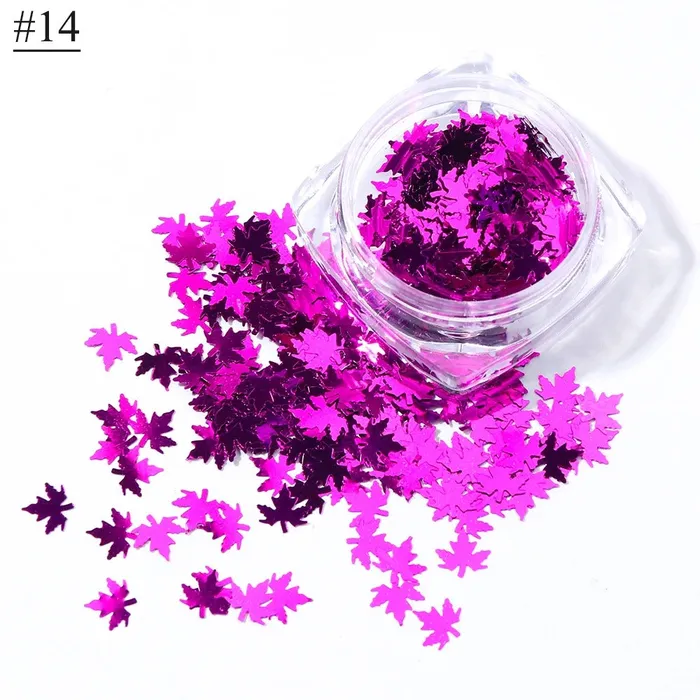 Earrings Resinarthub Maple Leaves Nail Art Sequins Holographic Glitter Flakes