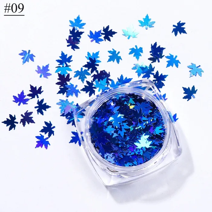 Earrings Resinarthub Maple Leaves Nail Art Sequins Holographic Glitter Flakes