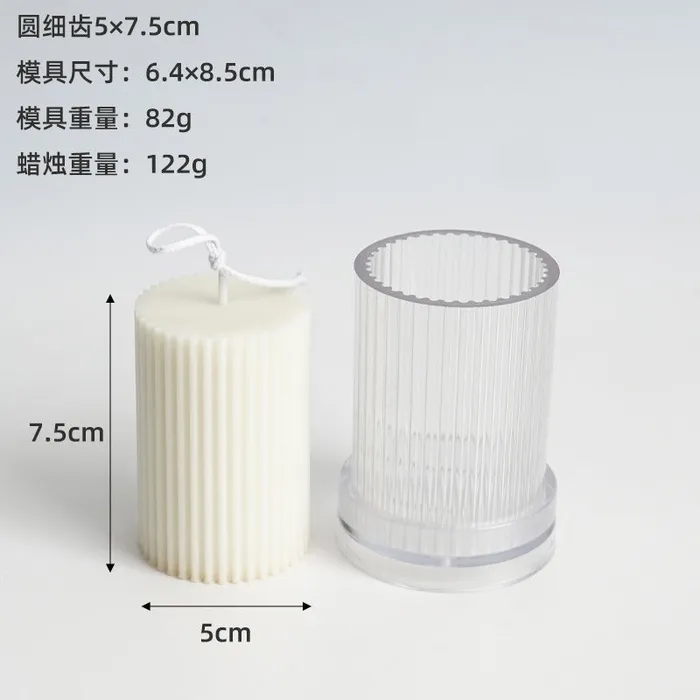 Earrings Resinarthub Pillar Stripes Acrylic Candle Mold 4 variants