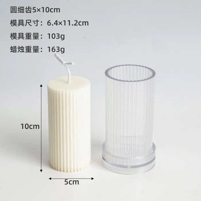 Earrings Resinarthub Pillar Stripes Acrylic Candle Mold 4 variants
