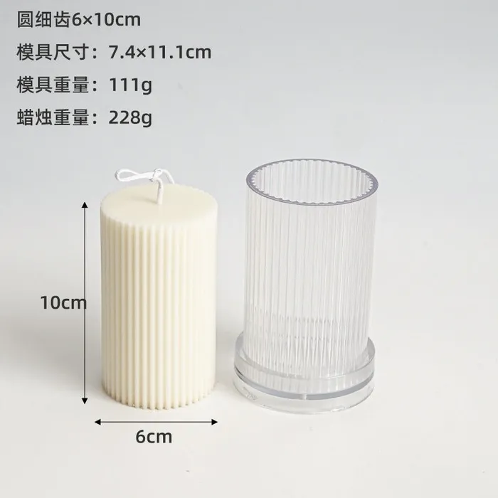 Earrings Resinarthub Pillar Stripes Acrylic Candle Mold 4 variants