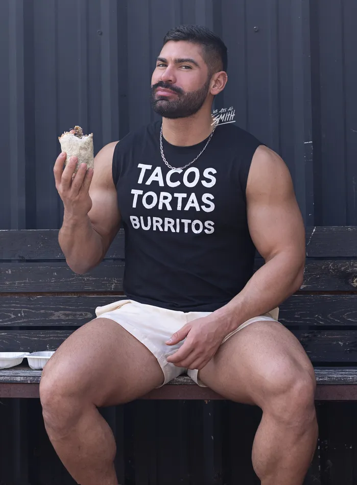 Earrings Tacos Tortas Burritos Muscle Shirt WAAS X NOT LOCAL WE ARE ALL SMITH