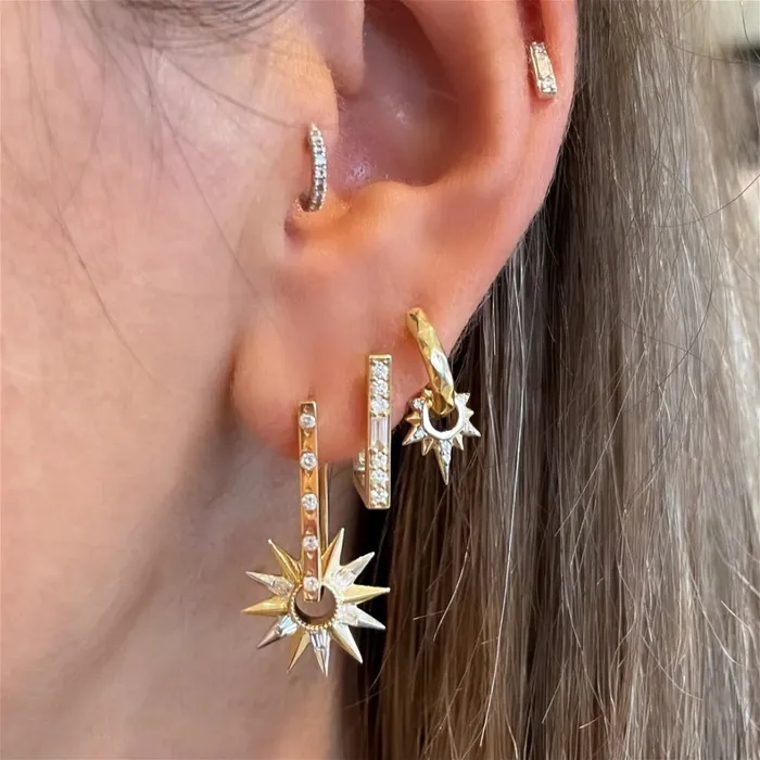 Earrings Tiny Love Explosion Starburst Charms Three Stories Jewelry Earrings Tiny Love Explosion Starburst Charms Three Stories Jewelry