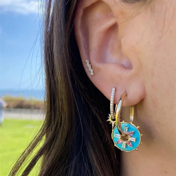 Earrings Tiny Love Explosion Starburst Charms Three Stories Jewelry Earrings Tiny Love Explosion Starburst Charms Three Stories Jewelry