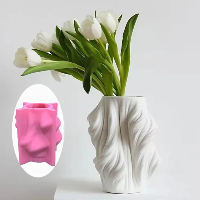 Earrings Twisting Curve Vase Silicone Mold Resinarthub