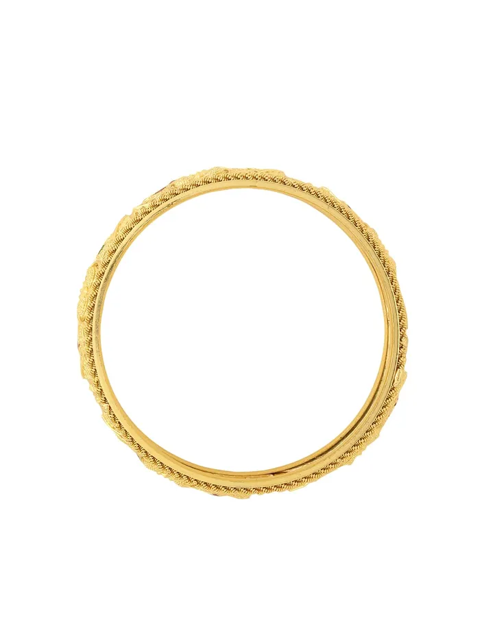Earrings Yellow Chimes Bangles for Women Gold Toned Traditional Designed Meenakari Touch Bangles for Women and Girls Yellow Chimes